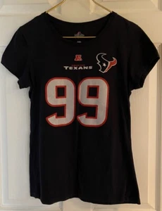 JJ Watt #99 Houston Texans, NFL, Majestic Fan Fashion Woman’s SS T-Shirt, L, EUC - Picture 1 of 6