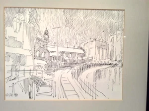 Richard Faralla colored ink Petaluma CA 1990 - Picture 1 of 5