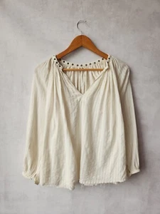 isabel marantz etoile cotton beige blouze shirt size 40 - Picture 1 of 8