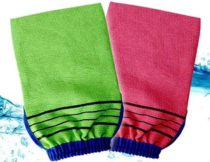 Guante de toalla exfoliante coreano Italia para baño ducha piel exfoliante corporal 5 piezas - Imagen 1 de 12