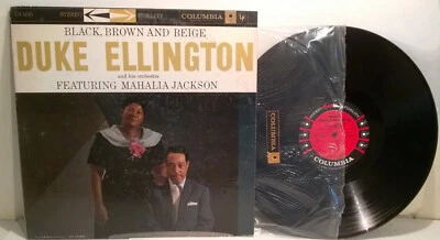 DUKE ELLINGTON Black Brown And Beige '58 Columbia 6-eye Mahalia Jackson BEAUTY - Image 1 of 2