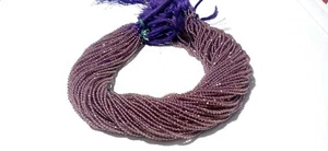 Purple Quartz Round Faceted 2-2.5mm Gemstone Quartz Loose Beads 13"inch 5 Strand - Picture 1 of 5