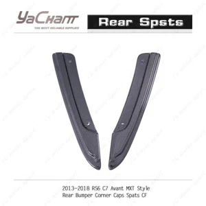 Carbon Auto Kit For 13-18 RS6 C7 Avant MXT Style Rear Bumper Corner Caps Spats - Foto 1 di 24