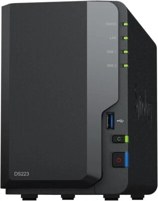 Synology DiskStation DS223 2 Bay NAS Solution Storage Array - Black - Image 1 of 4