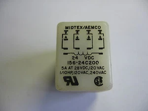 Midtex/Aemco 4PDT Relay 156-24C200 with 24 VDC Coil 14 Blade - Picture 1 of 3