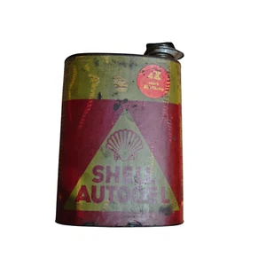Alte Öldose Shell Pappkarton Car Oil Can 1920er 1930er Vintage Vorkrie Aeroshell - Bild 1 von 9