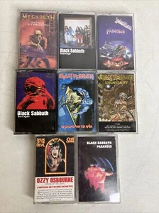 Iron Maiden, Megadeth, Black Sabbath, Judas Priest, Ozzy - Cassette Lot of 8 - Picture 1 of 7