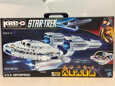Hasbro KRE-O Star Trek U.S.S. Enterprise Construction Set Kirk Spock McCoy NEW - Image 1 of 4