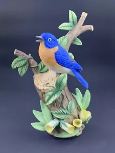 Danbury Mint the 12 Singbird Figuren Porzellan Eastern Bluebird Figur Exc - Bild 1 von 12