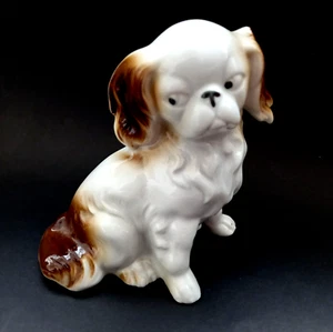 Estatuilla de porcelana vintage perro animal coleccionable antiguo firmado extranjero 6729 - Imagen 1 de 15