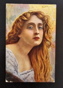 Lyda Borelli FP Colors Traveled Postcard Illustrator Year 1918 - Picture 1 of 2