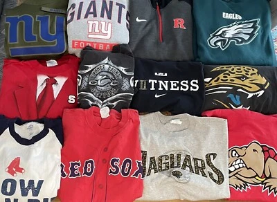 Lote (12) Lote de revendedor de camisetas deportivas vintage Witness Lebron MLB NFL NCAA Foto 1 de 4