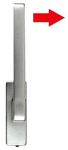 GU Sliding Door Twist Handle K-12920-00-L-1, Silver EV1, DIN Left - Picture 1 of 3