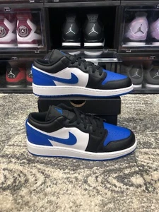 NIKE AIR JORDAN 1 LOW(GS) 'ROYAL TOE'- SIZE 5Y MENS(6.5 WOMENS) -BNIB -DEADSTOCK - Picture 1 of 8