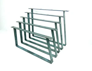 Trapez Metall Tischbein Bank Couchtisch Ständer Schreibtisch Massiv Metall Rahmen - Bild 1 von 10