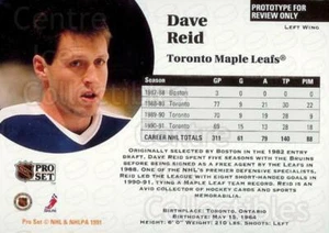 1991-92 Pro Set Preview Promos #1 Dave Reid - Picture 1 of 1