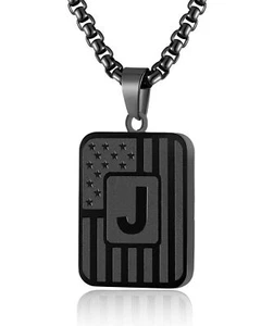 A-Z Initials Letter Necklace, Personalized Gifts Necklace Stainless Steel Nec... - Picture 1 of 7