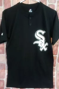 Chicago White Sox Shirt Men's Small Majestic Logo Black Short Sleeve MLB - Picture 1 of 8