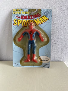 Marvel Super Hero Amazing Spider-Man Twistables Bendable Figure 1989 Justoys - Picture 1 of 3