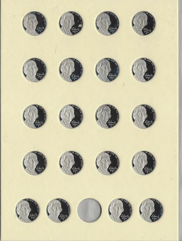 2021s Proof Jefferson Nickel Half Roll - 20 Pcs from 7-Coin Proof Sets Cover