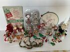 Lot Of 40 Vintage Christmas Ornaments : Angels Pixie Bells Stencils Foil Tins +