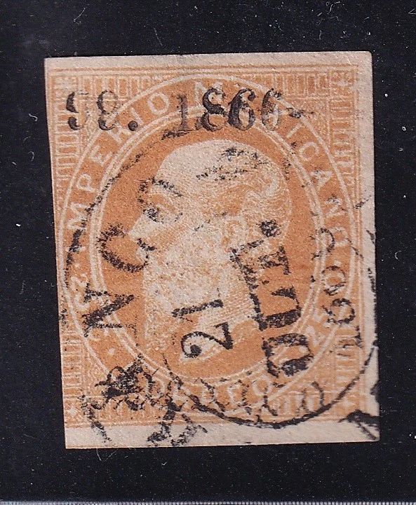 udi69 Мексика 1866 Мексика литография 99-1866 Sc #29 Максимилиан - Изображение 1 из 1