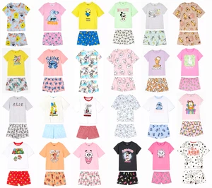 Ladies Character Pyjamas Women 6 to 24 T-Shirt Tee Top Shorts Summer PJs Primark - Picture 1 of 151