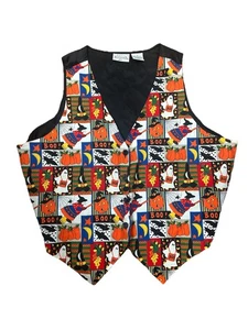 Basic Editions Plus Womens Halloween Vest 1X Teacher Spooky Witch Holiday Party - Picture 1 of 6