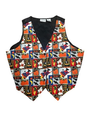 Basic Editions Plus Womens Halloween Vest 1X Teacher Spooky Witch Holiday Party - Image 1 of 4