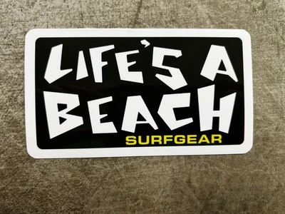 Lifes A Beach Decal Rip Curl Vintage Surf Stickers T&C Volcom Rvca O’Neill Bones - Image 1 of 4