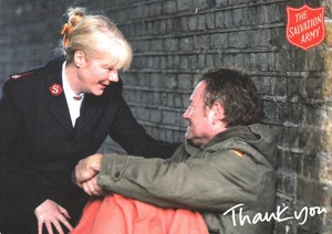 Salvation Army Colonel Fincham Support Card Leamington Spa Postcard - Picture 1 of 2