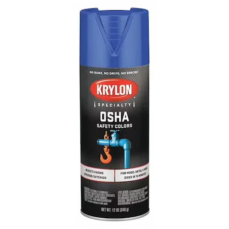 Pintura en aerosol Krylon K02416777, azul de seguridad, brillo, disolvente, 12 OZ Foto 1 de 1