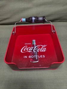 Coca Cola Napkin Holder Coke Square Tin With Bottle Weight Vintage Soda 2020 - Picture 1 of 10