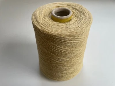 Knoll 100% Lambswool Knitting Weaving 2/17nm Yarn Yellow Lemon Zest LW354, 438g - Image 1 of 4