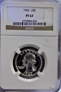 1962 US Washington Quarter 25c NGC PF67 - Picture 1 of 2