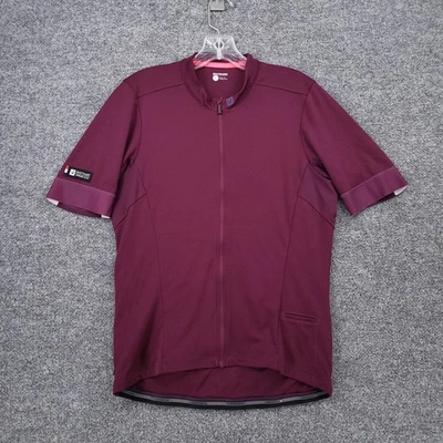 Bontrager Cycling Jersey Mens L Large Purple Full Zip Short Sleeve Fitted Bike - Image 1 of 4