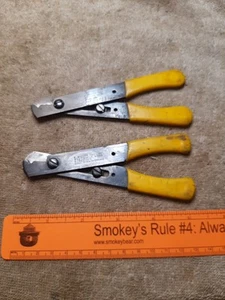 Spelafili vintage K. Miller Tool Co. modello 100 manico giallo 5" LOTTO di 2 - Foto 1 di 7