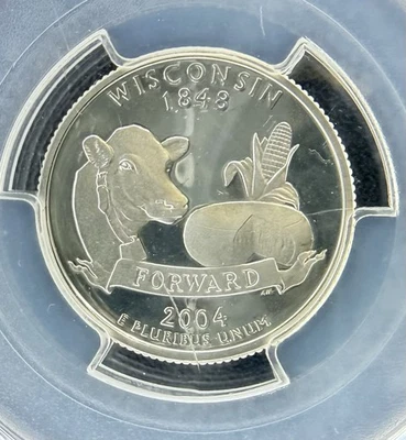 2004-S Wisconsin Silver State Quarter PCGS PR69 DCAM Proof - Image 1 of 4
