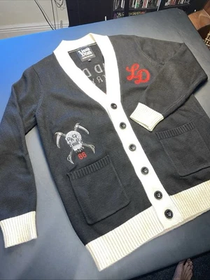Liquid Death Cardigan Sz SMALL Dismembers Only Country Club Merch Logo New - Image 1 of 4