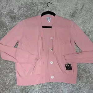 Loewe Strickjacke Logo Viskose Lachs Größe L - Bild 1 von 7