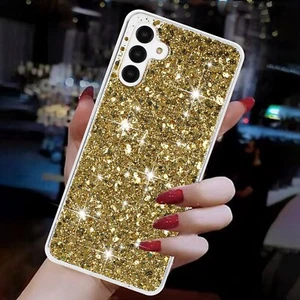 For Samsung Galaxy A35 A25 A15 A14 A23 A54 TPU Sparkle Bling Glitter Case Cover - Picture 1 of 18