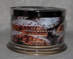 Home Worx Glazed Gingerbread Scented Candle 4 Wick Candle 18 Ounce - Picture 1 of 5