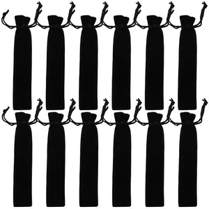 50 Pcs Black Velvet Pen Pouch Sleeve Holder Single Pen Bag Case Pencil Bag R8X8 - Imagen 1 de 8