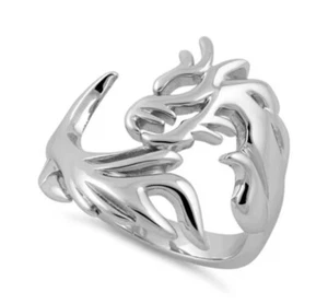 Anillo Dragón, Plata de Ley 925 Talla 10 - Imagen 1 de 3