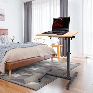 Laptop Desk Angle, Height Adjustable Rolling Cart Over Bed Hospital Table Stand - Picture 1 of 19