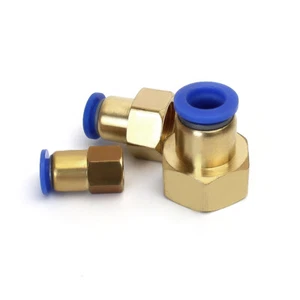 PCF Pneumatic Female Thread Adaptor Pipe Push Straight Quick Connectors Fitting - Picture 1 of 10