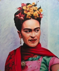 Frida Kahlo Portrait Original Painting on Canvas Women Pop Art Abstract Decor - Picture 1 of 10