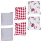  6Pcs Cloth Miniature Pillows Wear-resistant Mini House Decors Decorative Fake