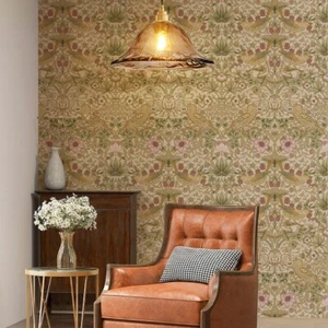 2 Rolls 17.3"X393" Yellow Floral Peel And Stick Wallpaper Living Room Sticker - Picture 1 of 5