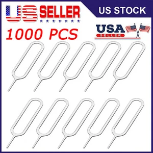 1000 PCS Sim Card Tray Ejector Pin Key iPhones/iPads Sim Card Eject Tool Samsung - Picture 1 of 7